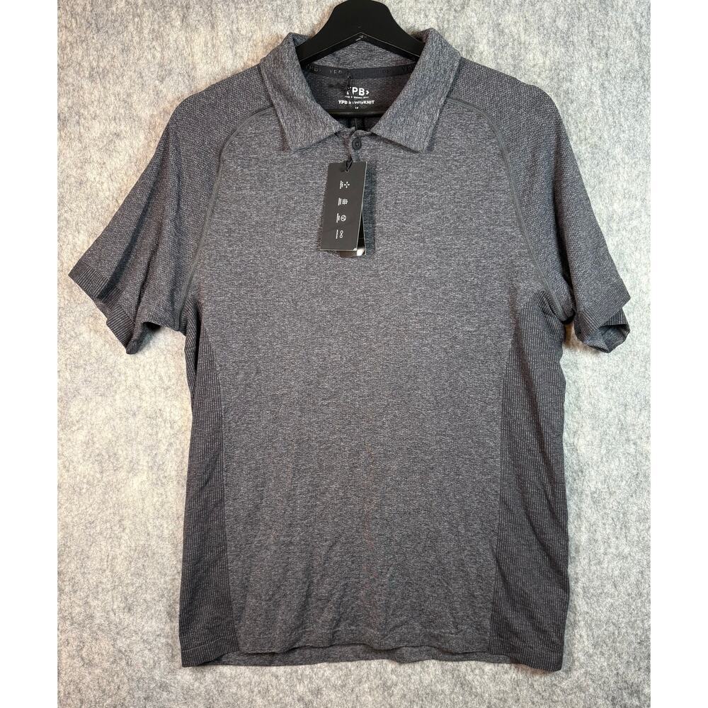 NWT Abercrombie YPB infinityKNIT Mens Black Athleisure Polo Stretch Comfort
